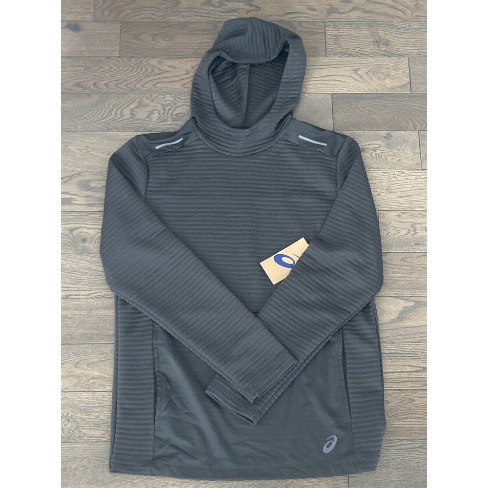 NWT $50 - Asics Long Sleeve Ottoman Pullover Hoodie Sz Medium Black